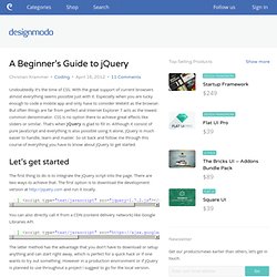 A Beginner's Guide to jQuery