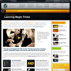 A Beginner’s Guide to Learning Magic Tricks - theory11.com
