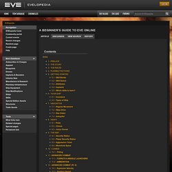 A Beginner's Guide to EVE Online - EVElopedia