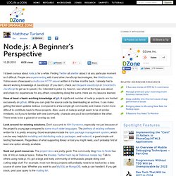 Node.js: A Beginner’s Perspective