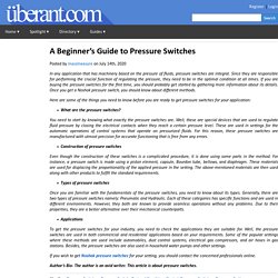 A Beginner’s Guide to Pressure Switches