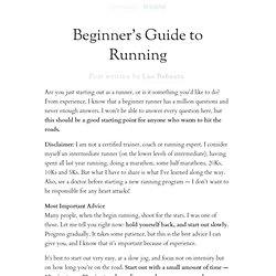 Beginner’s Guide to Running