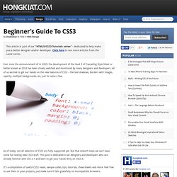 Beginner’s Guide to CSS3