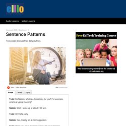 ELLLO Beginner #08 Sentence Patterns