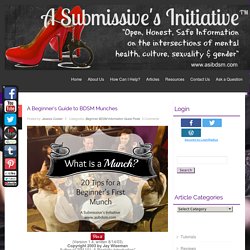 A Beginner's Guide to BDSM Munches - A Submissive's Initiative
