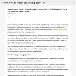 A Beginner's Guide to Tanning Nasal Spray- The possible Ways To Get A Tan That You Need to See