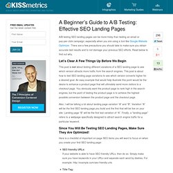 A Beginner’s Guide to A/B Testing: Effective SEO Landing Pages