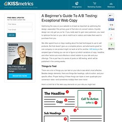 A Beginner’s Guide To A/B Testing: Exceptional Web Copy