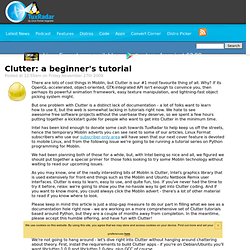 Clutter: a beginner's tutorial