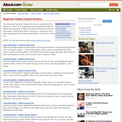 Guitar Lessons for Beginners Archive - Free Guitar Lessons Online - Acoustic and Electric Guitar Lessons