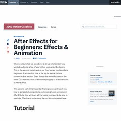 After Effects for Beginners: Effects & Animation