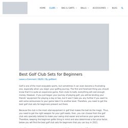 Best Golf Club Sets for Beginners - Buyer's Guide And Review