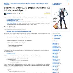 Beginners: DirectX 3D graphics with DirectX tutorial, tutorial part 1 - Secret Microsoft Communications