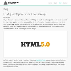 HTML5 for Beginners. Use it now, its easy!