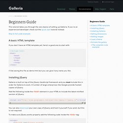 Beginners Guide – Galleria Documentation