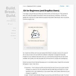 Git for Beginners (and DropBox Users)