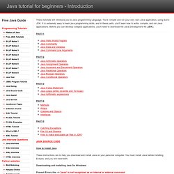 Java tutorial for beginners