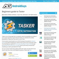 Beginners guide to Tasker
