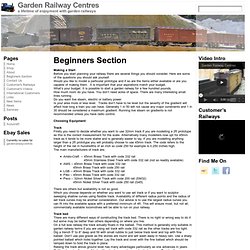 Beginners Section - Garden Railway Centres