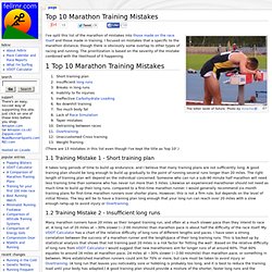 Top 10 Marathon Training Mistakes