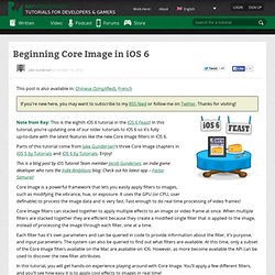 Beginning Core Image in iOS 5 Tutorial