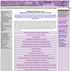 Beginning and Intermediate-Level Servlet and JSP Tutorials