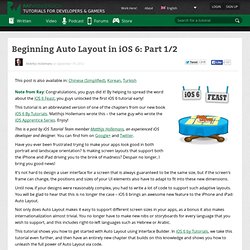 Beginning Auto Layout in iOS 6: Part 1/2