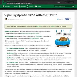 Beginning OpenGL ES 2.0 with GLKit Part 1