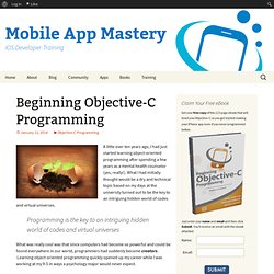 Beginning Objective-C Programming