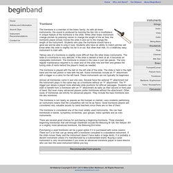 Beginning Band: Trombone Information