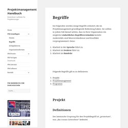 Projektmanagement Handbuch