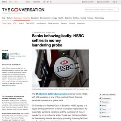 Banks behaving badly: HSBC settles in money laundering probe