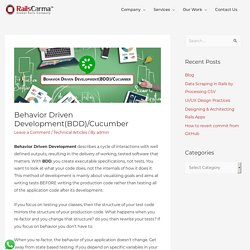 Behavior Driven Development(BDD)/Cucumber