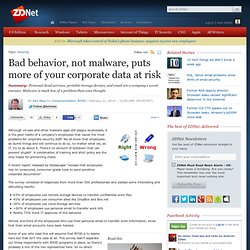 Bad behavior, not malware, puts more of your corporate data at risk