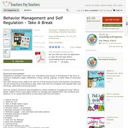 Behavior Management and Self Regulation - Take... by Teaching in Progress