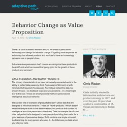 Behavior Change as Value Proposition