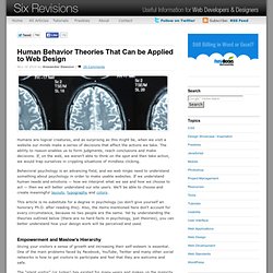 Human Behavior Theories That Can be Applied to Web Design