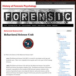 History of Forensic Psychology