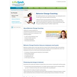 Behavioral Change Coaching - Behavior Change Management Program - LifeSynch