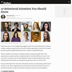 10 Behavioral Scientists You Should Know