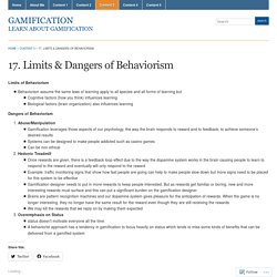 17. Limits & Dangers of Behaviorism « Gamification