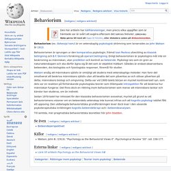 Behaviorism – Wikipedia