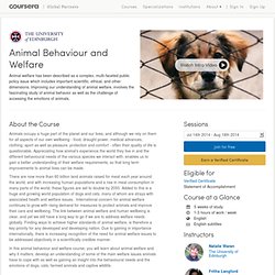Animal Behaviour and Welfare