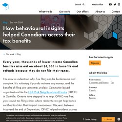 Mélodie - How behavioural insights helped Canadians access their tax benefits