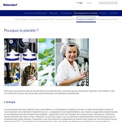 Beiersdorf - Pourquoi la planète ?
