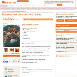 Beignets aux pommes très faciles : Recette de Beignets aux pommes très faciles