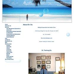 About Dr. Du - Beijing Acupuncture and Herbal Clinic