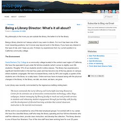 Being a Library Director: What’s it all about?