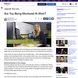 Are You Being Monitored At Work?