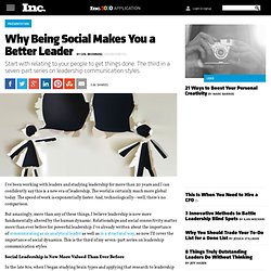 Why Being Social Makes You a Better Leader
